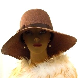 Vintage Christine Original Women's Chocolate Brown Brim Hat